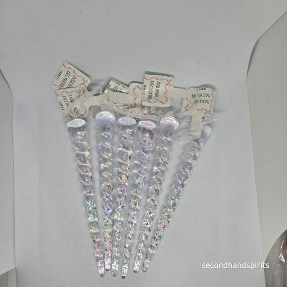 Target Bullseye Playground 2025 Christmas Iridescent Icicles Lot Of 6 - Picture 4 of 5